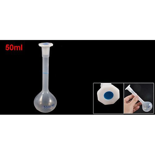 Frascos de vaso medidor de plástico blanco transparente de laboratorio químico al por mayor 50ml