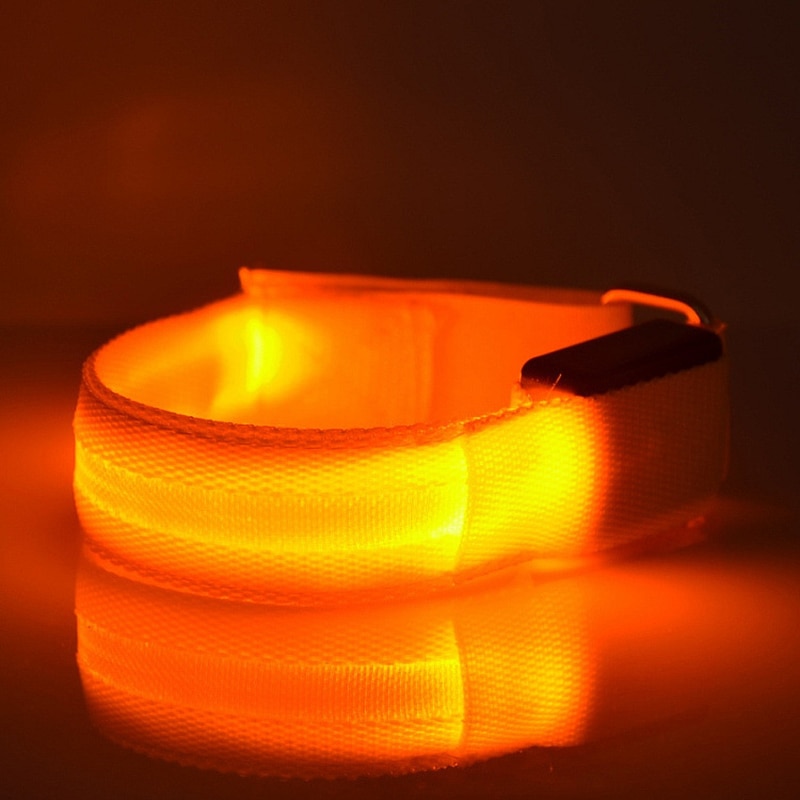 USB draussen LED Nacht Laufen Licht Armbinde Sicherheit Reflektierende warnen Licht Armbinde Blinkt Gürtel