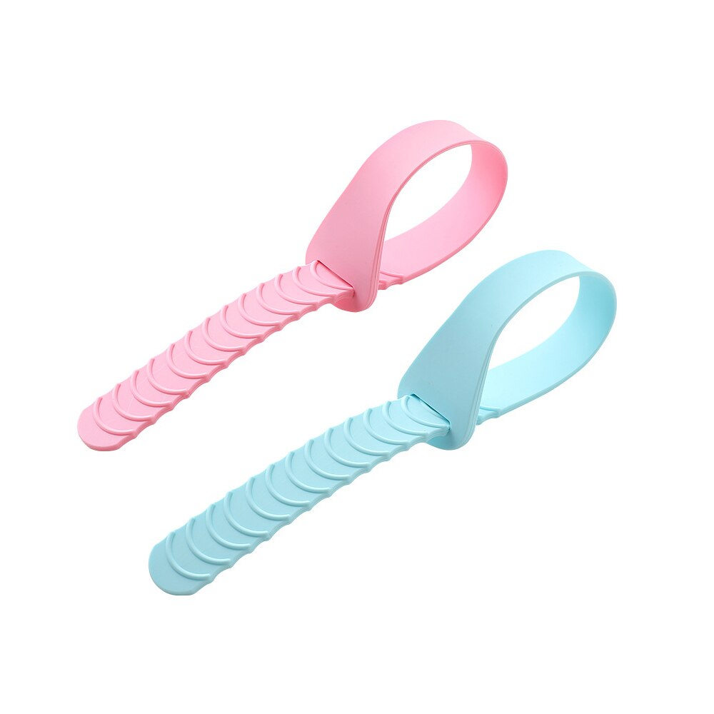 2 stk toiletlåg løfter toiletlåg bærbart håndtag husholdningsbadeværelse toiletsæde løftere silikone toiletbetræk løfteanordning: 1 stk pink 1 stk bule