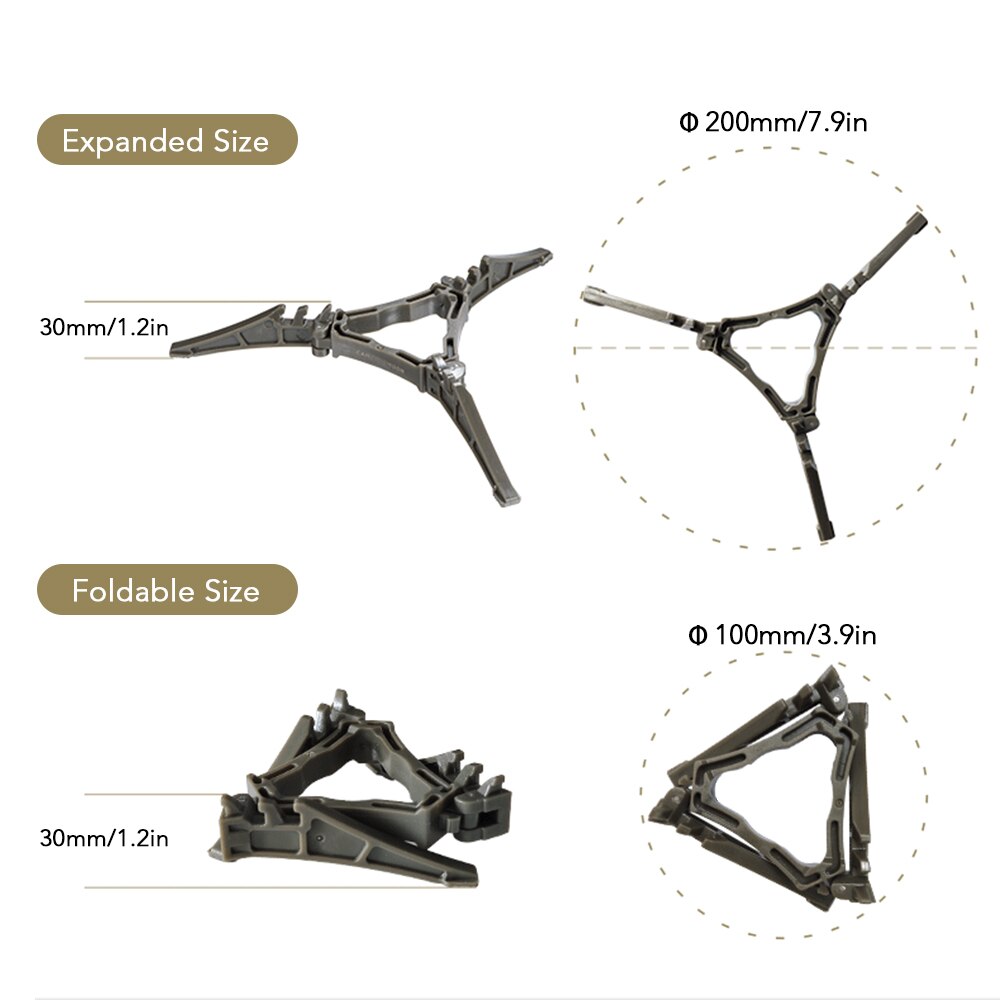 Soporte para depósito de Gas plano plegable, soporte para botella larga, cartucho, trípode, recipiente de Gas, hornillo con soporte