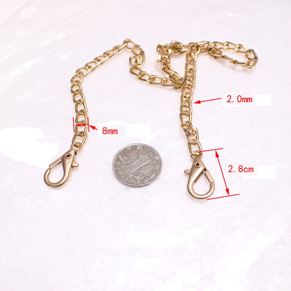 120cm Handbag Metal Chains For Bag DIY Purse Chain With Buckles Shoulder Bags straps for bags Handbag Handles bag strap