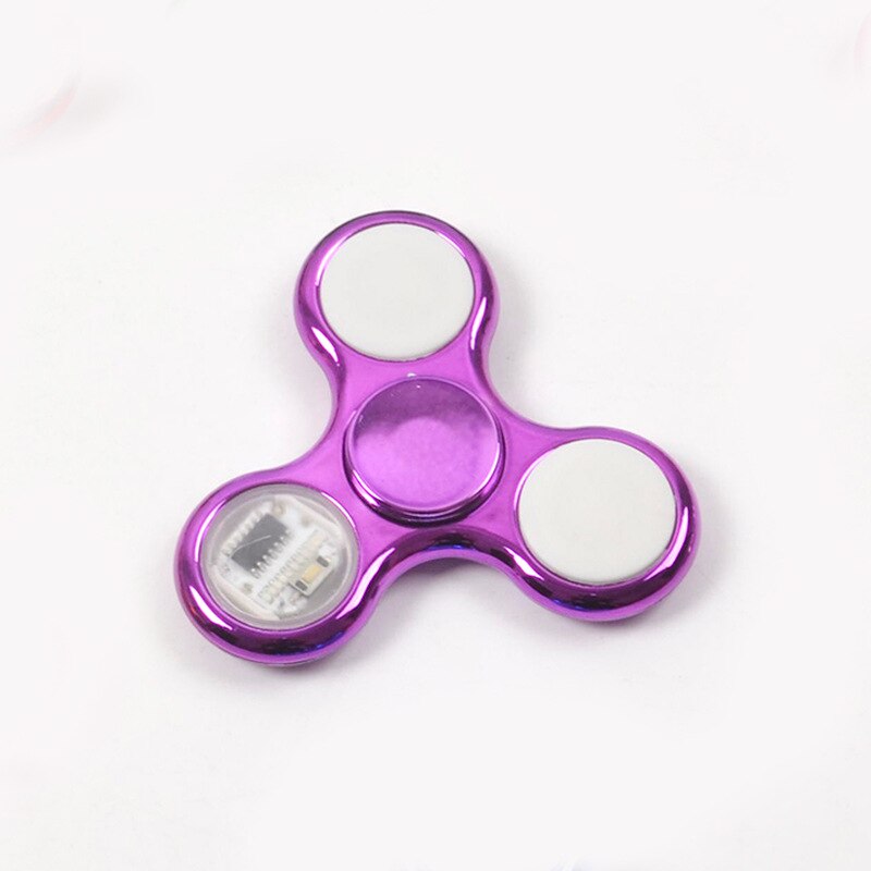 Hand Spinner Leucht LED licht Spinner Hand oben Spinner glühen in dunkel Licht EDC Spiner Finger betonen Linderung Spielzeug: Violett
