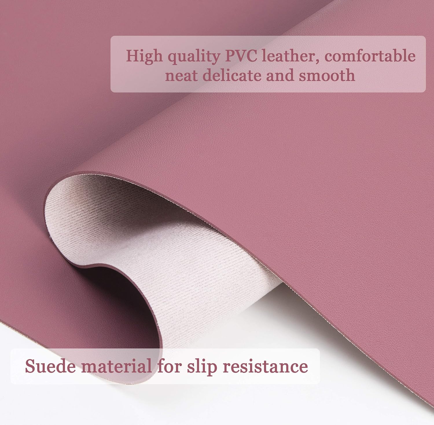 XXL Office Desk Pad Mat PVC Leather Waterproof Mouse Pad Desktop Keyboard Desk Pad Ultra Thin Large Desk Blotter: 26x21 cm  / Pink