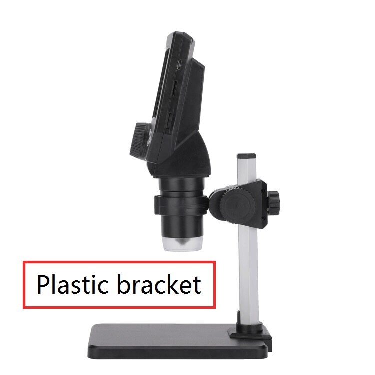 G1000 Digital Electronic Microscope 4.3" 8MP 1000X Amplification Magnifier Microscopes Digital Microscopio Trinocular Continuous: Plastic bracket