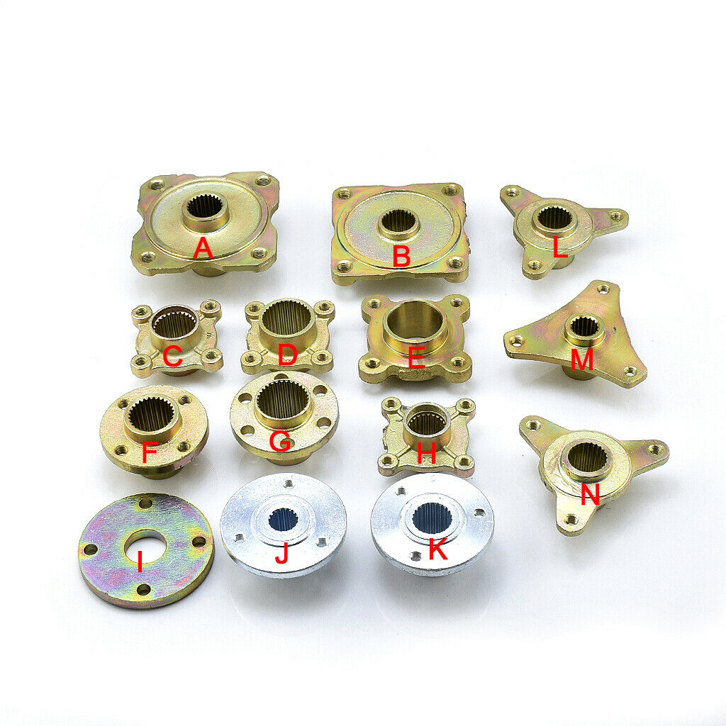 4 Stud 3 hole Axle 23T 24T 17T Hub Spline Mounting brackets Wheel Hub for 50cc- 125cc 150cc 250cc Quad Dirt Bike ATV Buggy