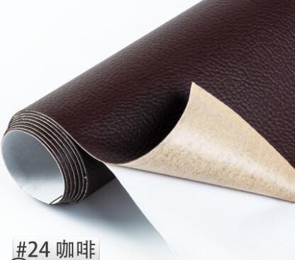 ZENGIA 50x138cm PU leather Self-Adhesive Synthetic Leather DIY Material Patch For Handbag sofa adhesive repair car glue leather: coffee