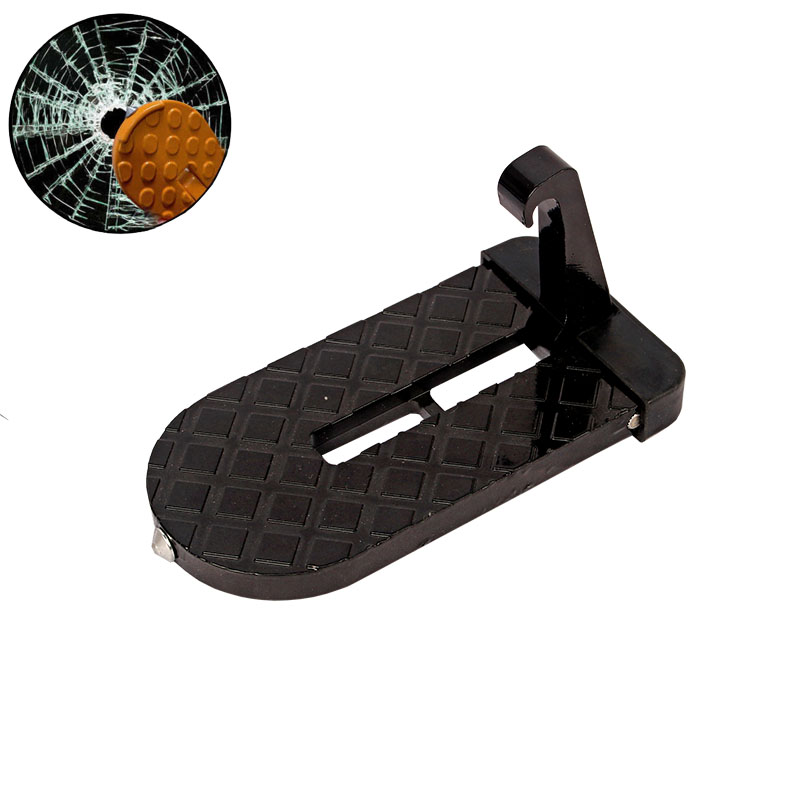 Portaequipajes plegable para techo de coche, escalón para puerta de coche, gancho de pestillo Universal multifunción, Pedal de pie, accesorios de seguridad para coche de aleación de aluminio: Negro