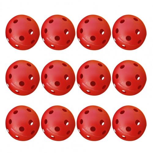 Indoor Golf Practice Ball Training Golf Practice Ball 12Pcs Indoor Outdoor Hollow Golf Practice Training Balls for Men Women Kid: Red