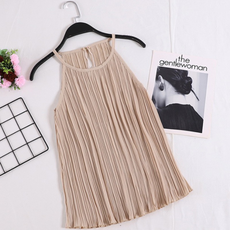 Vrouwen Zomer Hemdje Chiffon Halter Off Shoulder O Hals Vest Slim Tank Tops: A