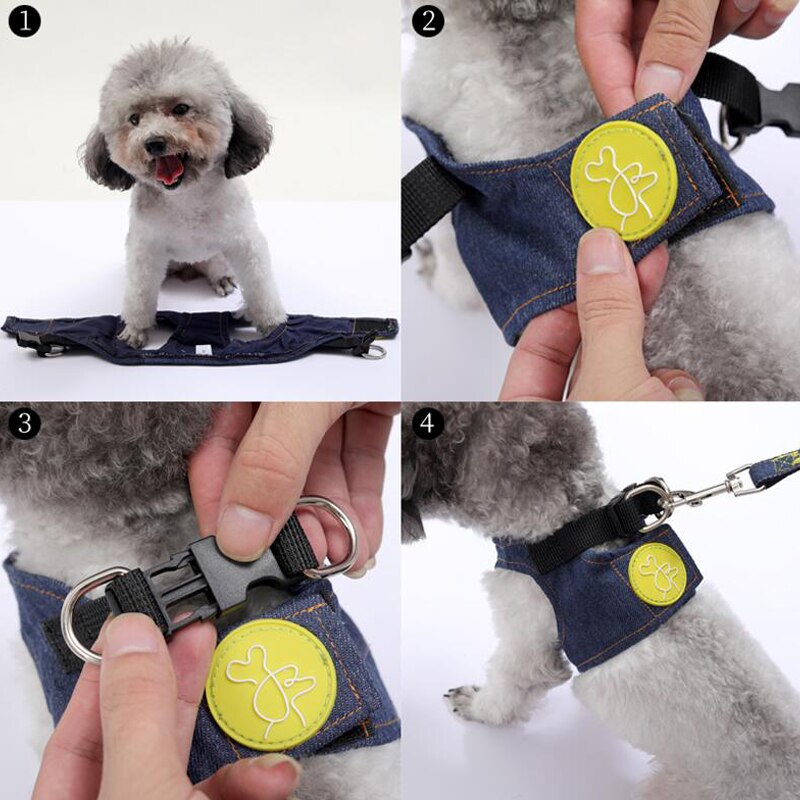 Atmungsaktive Streifen Haustier nutzbar machen Tarnung Hund Weste Welpen Leinen Kleine Hunde Leine einstellen Für Chihuahua Teddy S M L XL