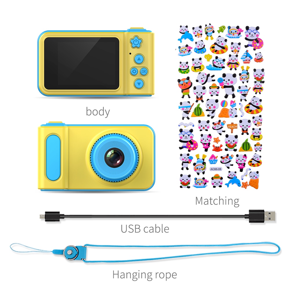 Kids Digital Camera Mini 2 Inch Screen Children's Camera 1080 HD Digital Camera Baby Camera Birthday for Children