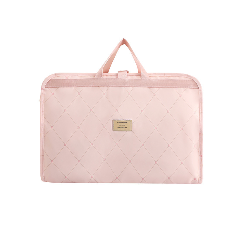 Travel Storage Bags Suitcase Storage Bags Foldable Hanging Large Capacity Storage Bags Waterproof Clothing Partition Storage Bag: Pink