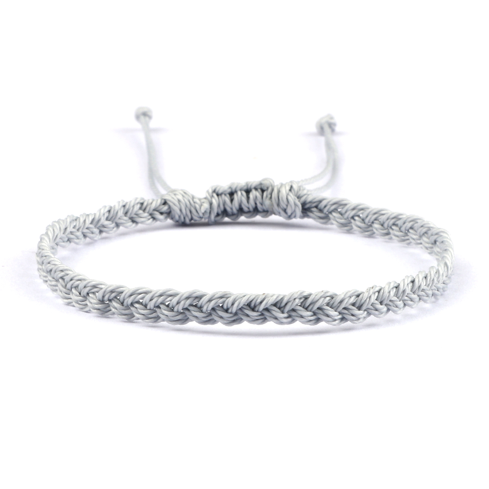 Pulsera de hilo de cera impermeable ajustable para mujeres y hombres, pulsera budista tibetana tejida hecha a mano, joyería de oración de la suerte de la amistad: Bronce antiguo plateado
