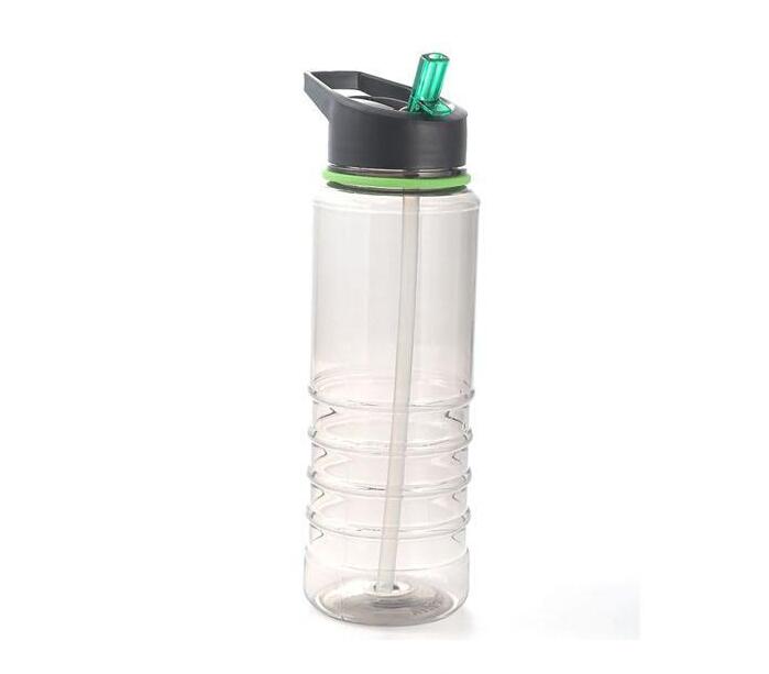 Flip Straw Water Bottle Sports Drinks Bottle Hiking Cycling Camping Tools 800ML Bottle Travel Camping Household Items 20: green