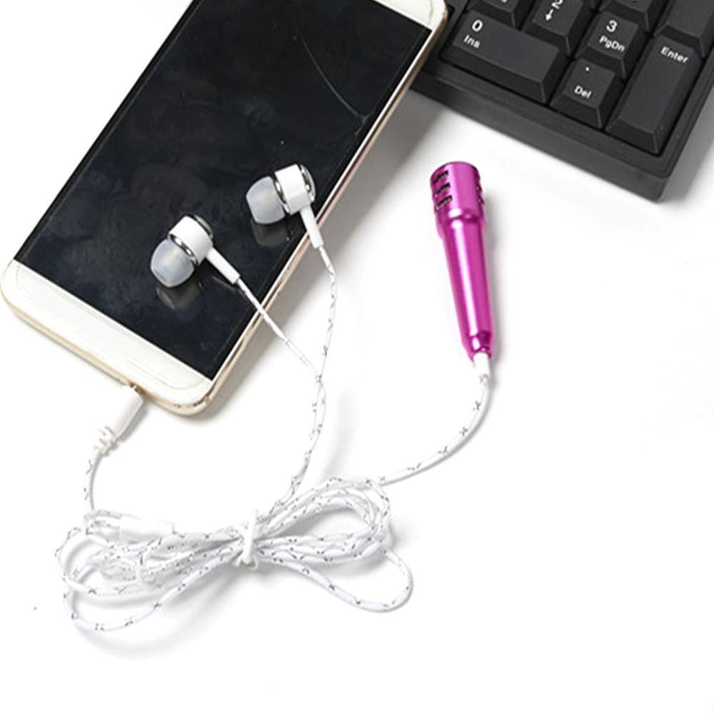 ortable Stereo Studio Mic KTV Karaoke Mini Microphone For Cell Laptop Recording Phone PC Full-scale Mic Desktop360° G1R8
