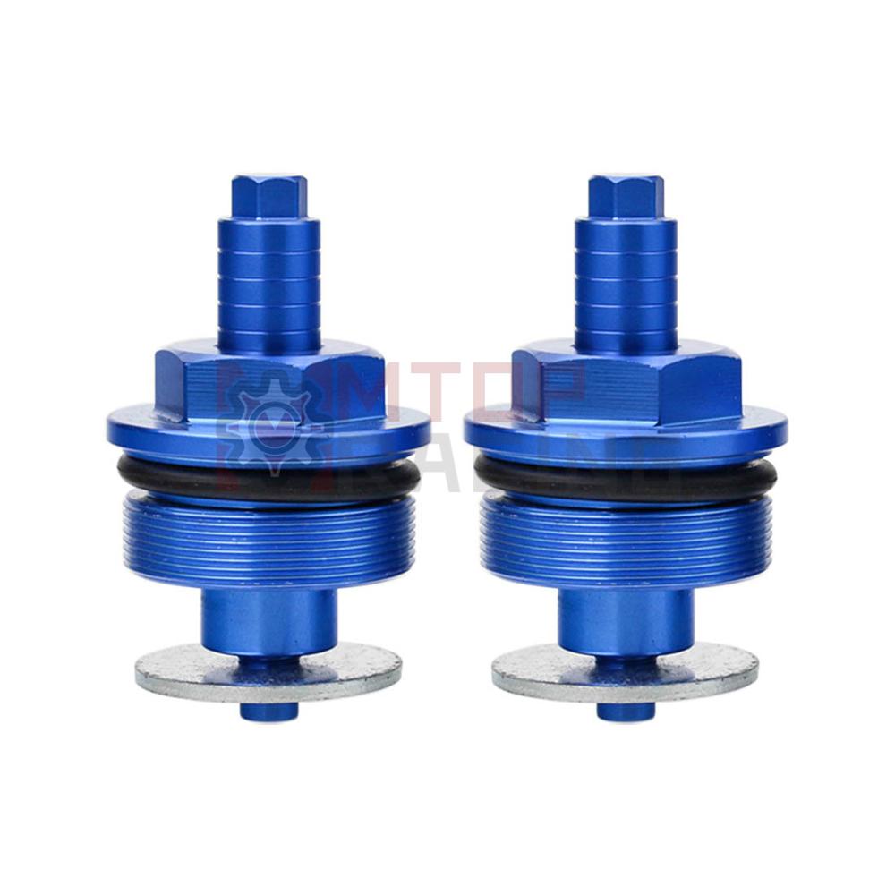 Preload Fork Caps For Yamaha FZX250 ZEAL SRV250 TDR125 38mm Hexagonal Adjustable Fork Bolts Black Silver Blue: Blue
