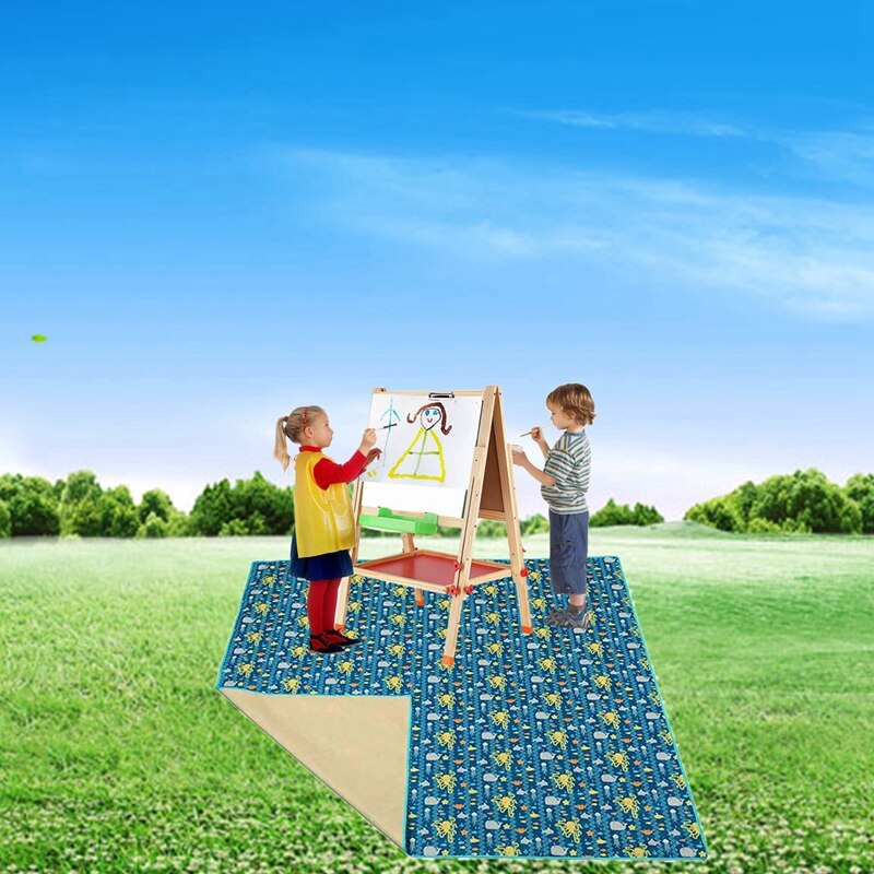 Waterdichte Mat Wasbare Kinderstoel Splat Floor Mat Anti-Slip Mat Voor Vloer Of Tafel Art Ambachten Speeltijd 51Inch X 51Inch