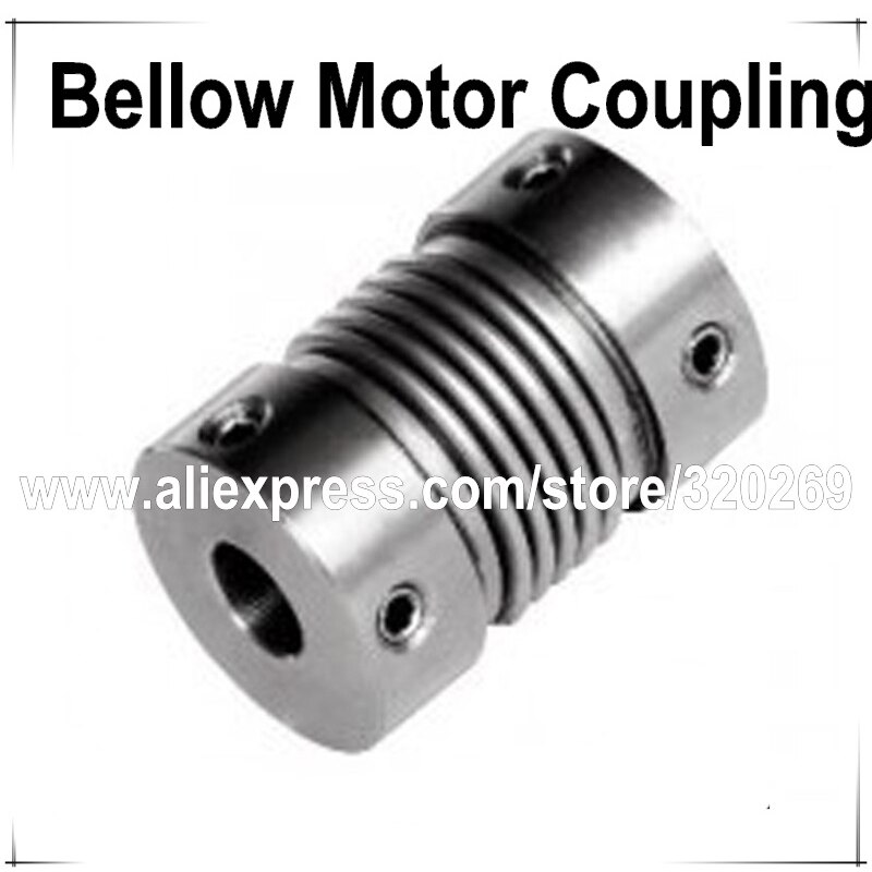 CNC Zero-Backlash Bellows Servo Motor Coupling D16 5 6 6.35 7 8 Mm CNC 1/4&quot; Set Screw