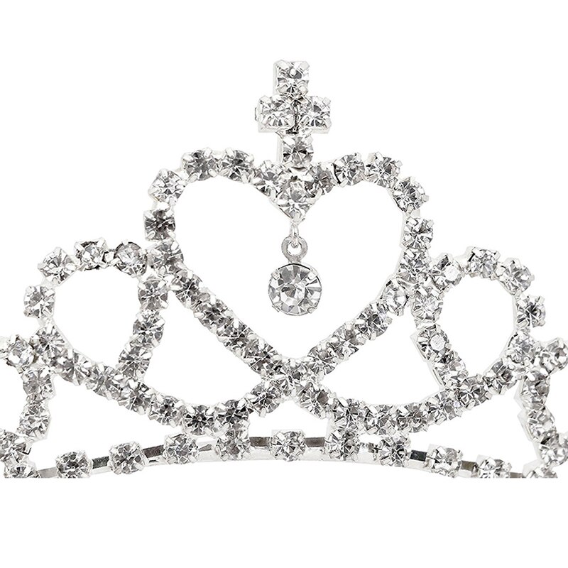 Corona princesa Tiara para niña, estrás de cristal, accesorios para el cabello, adorno para cabeza de novia