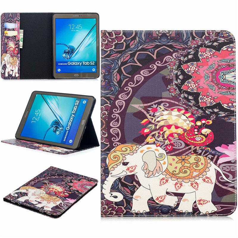 Tablet Case for Samsung Galaxy Tab S2 9.7" - PU Leather Flip Stand Cover with Auto Sleep/Wake: 09