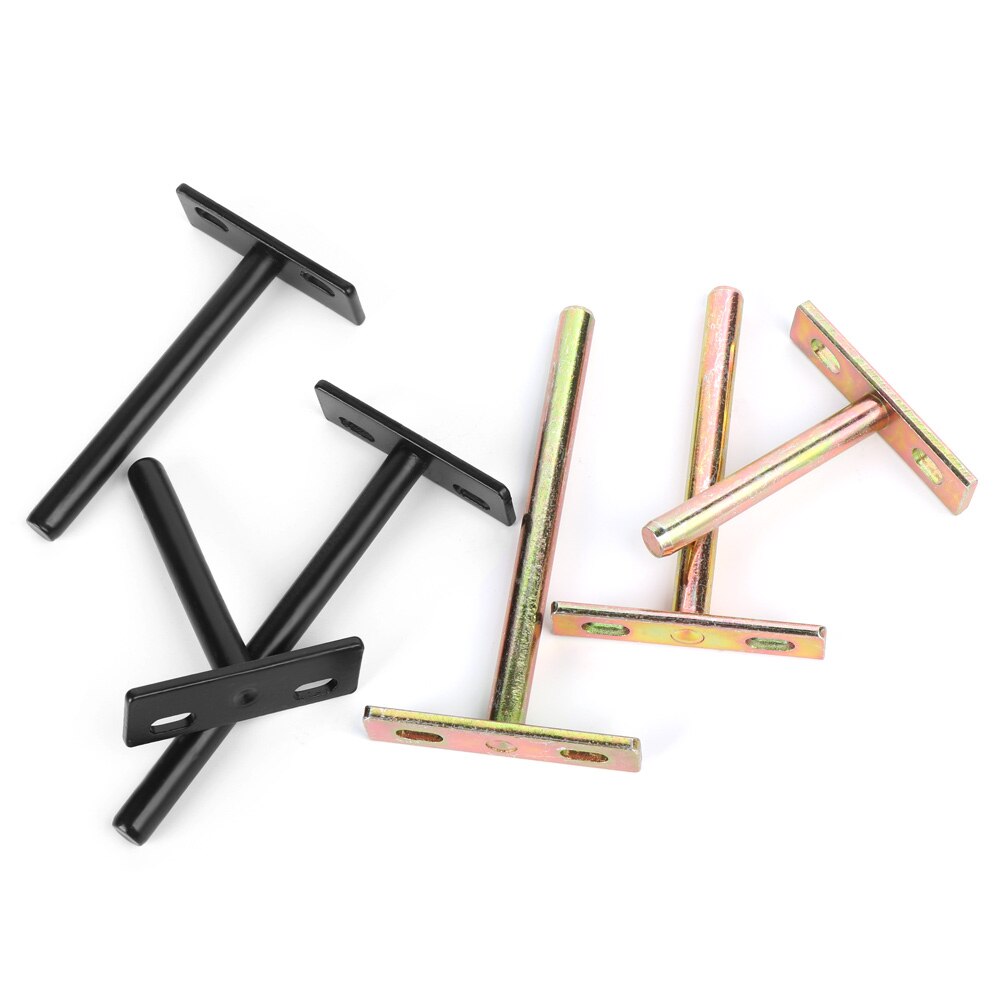 T Shape Furniture Frames Shelf Brackets Wall Shelves Supports Metal Brackets Concealed Screw Mounting Plate Furniture Parts