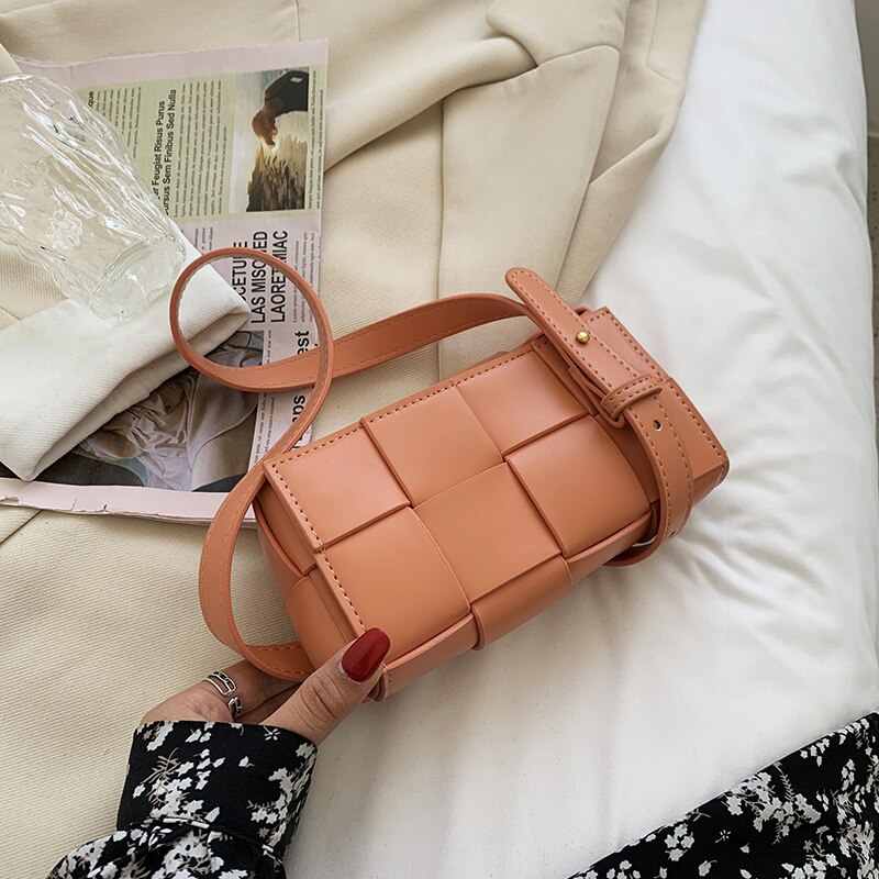 Vintage Vierkante Kiwi Groen Oksel Bag Pu Lederen Vrouwen Handtas Reizen Schouder Messenger Bag: Oranje