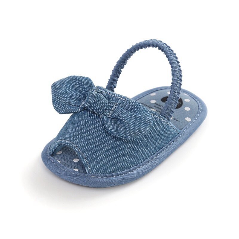 Zomer Baby Meisjes Ademende Anti-Slip Schoenen Vlinder-Knoop Patroon Sandalen Peuter Zachte Zolen Babyschoenen: blue / M