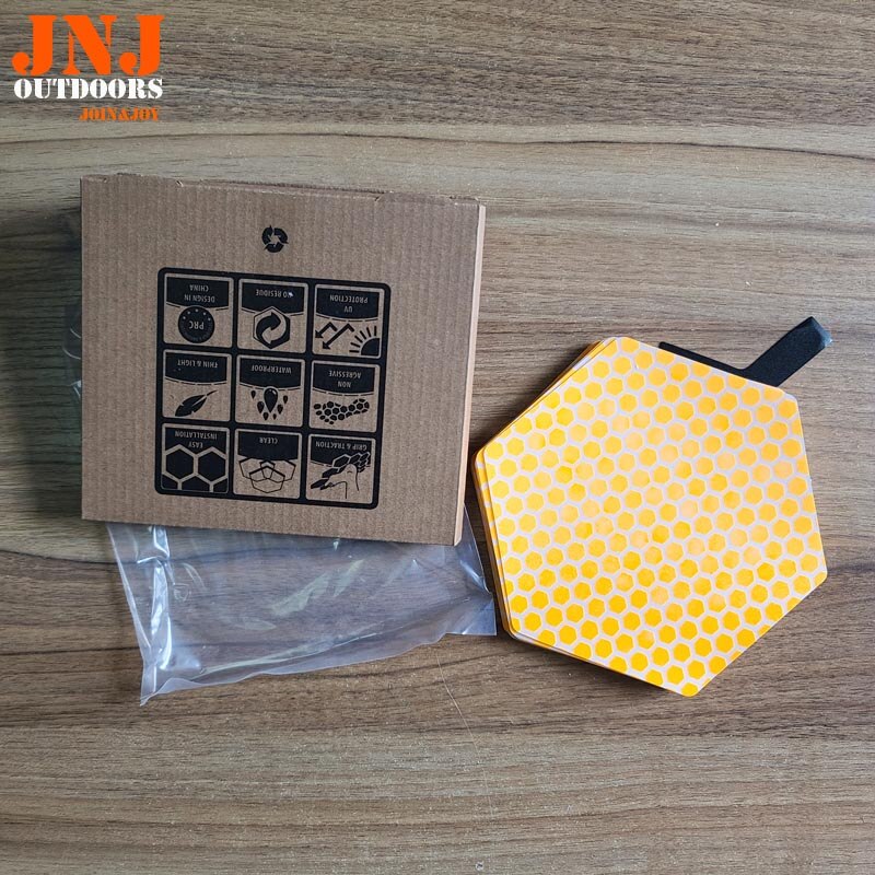 Waxless Transparent Hexagon Surfboard Deck Traction Pad 20pcs a Box: orange 20pcs