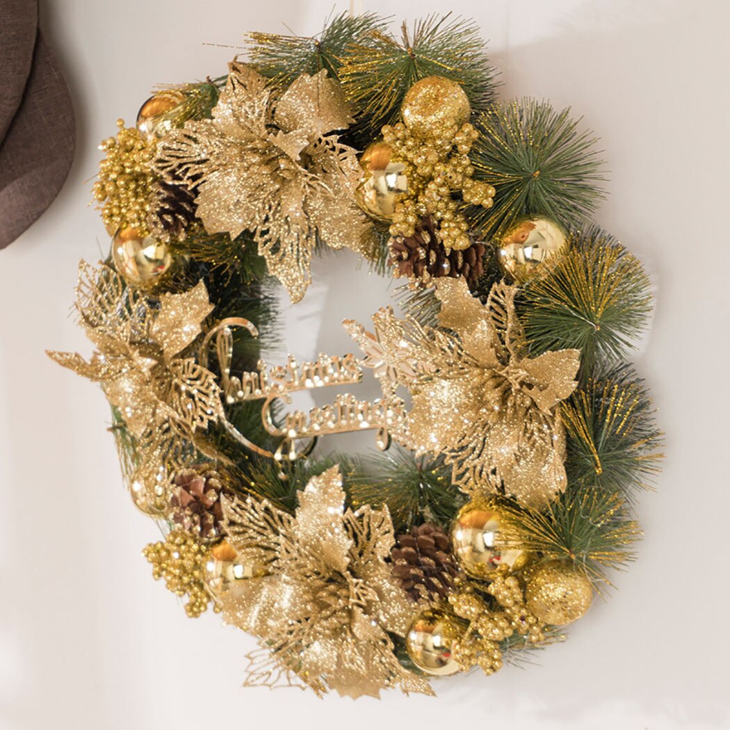 Guirnalda de Navidad, flor de piña Artificial, decoración de puerta de flores, guirnalda colgante de Navidad, guirnalda de puerta, guirnalda de pared