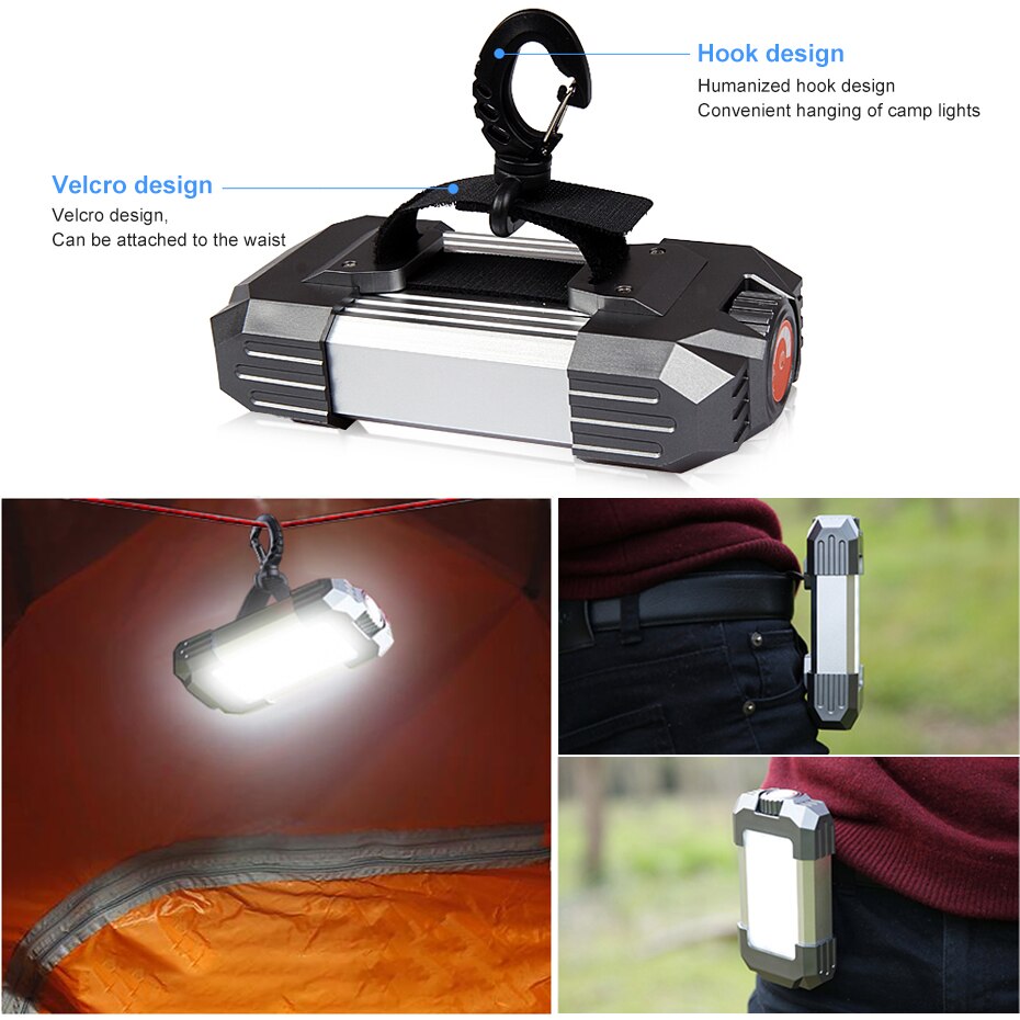 6000Mah Draagbare Lantaarn Oplaadbare Camping Tent Licht Dimbare Nood Outdoor Licht Power Bank Waterdicht Hang Zaklamp