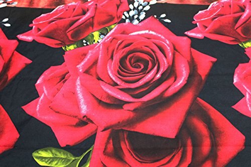 Parure de lit à motif Floral, Rose rouge et noire, ensemble pour literie Queen Size, couette non incluse