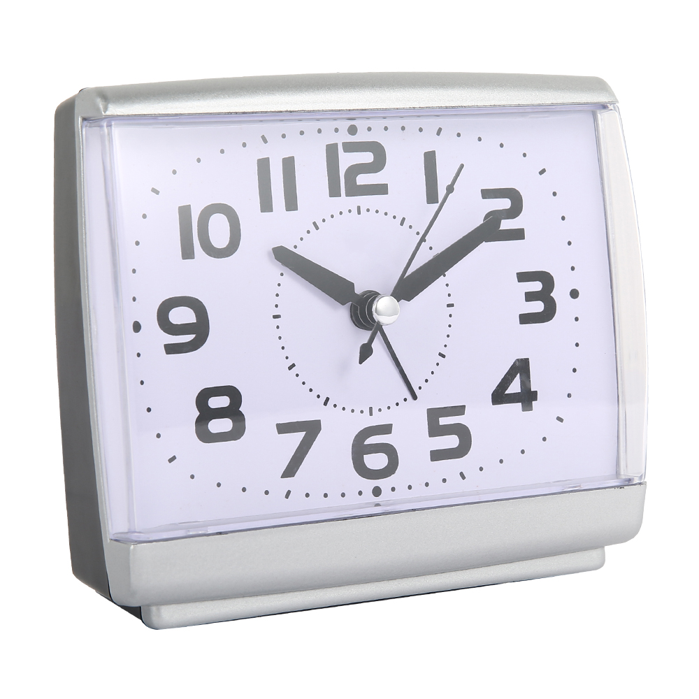 Modern Square Alarm Clock Bedroom Desktop Bed Wake Up Clocks beside student Plastic Silent Sweeping Small table Clock