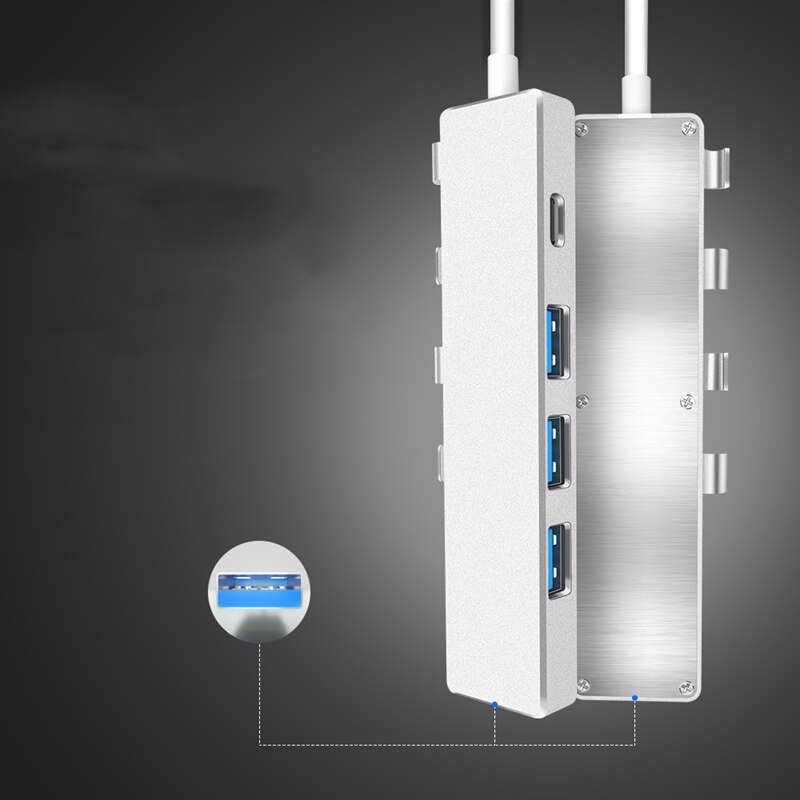 USB 3,0 Hub 4-Port Tragbare Plug-Und-Play 5Gbps Daten Hub, geeignet für Windows/Mac/Linux Betriebs System
