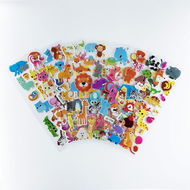 Autocollants imperméables à motif papillon de dessin animé 3D, jouet de bricolage pour enfants, décoration de chambre de filles, autocollant Kawaii, 8 feuilles/ensemble