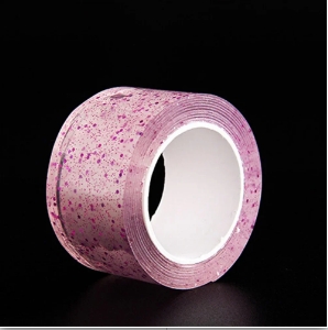 1 szt. Taśma bąbelkowa klejąca robić samodzielnego wykonania, tworzenia bąbelków, kolorowa, brokatowa, dwustronna, mocno przyczepna taśma nano-bąbelkowa: Różowy / 3mm