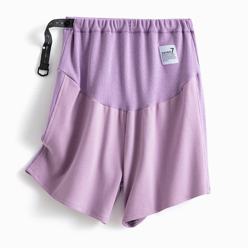 Pantalones cortos de maternidad para mujer embarazada, pantalón de chándal informal de cintura alta, con soporte para el Abdomen, de secado rápido