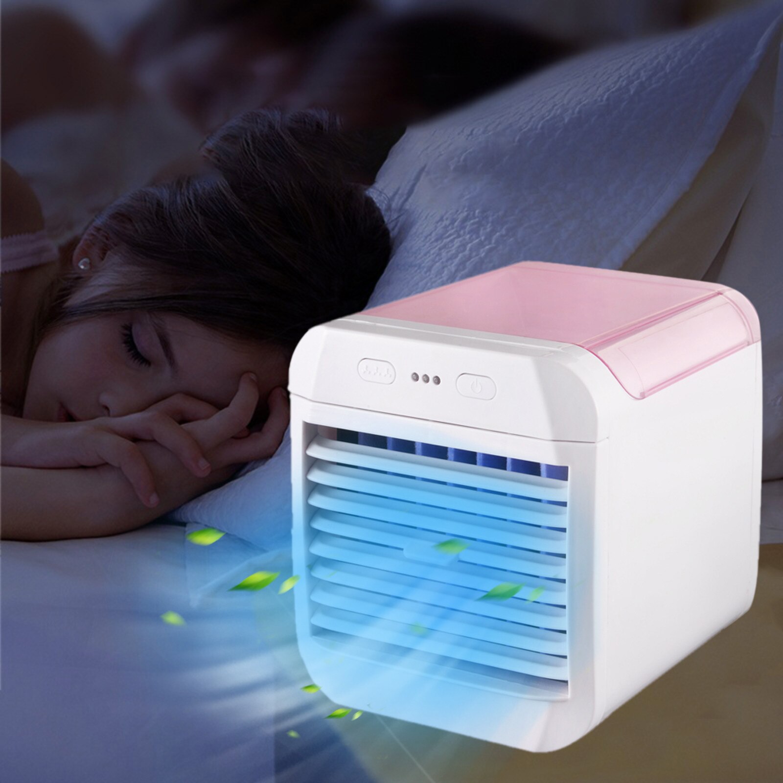Mini Fan Air Cooler Desktop Air Conditioner With Night Light Humidifier Purifier Multifunction Summer Usb Water Cooling Fan #T1G