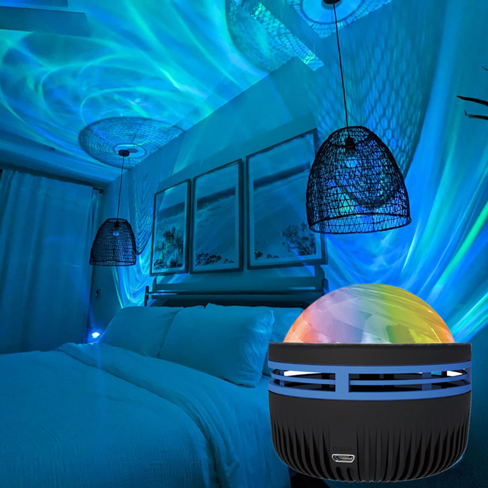 proyector LED de galaxia, luz colorida de cielo galaxia, decoración para de Navidad, proyector de luz nocturna para dormitorio, decoración para habitación de niños