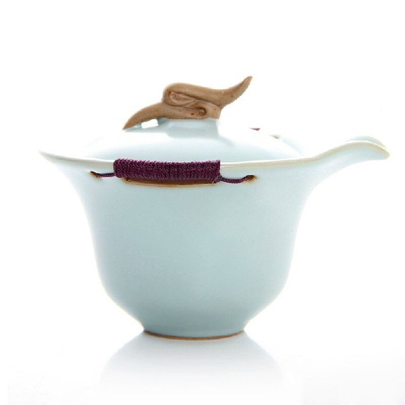 Ceramic Tea Tureen Hand-painted Ruyao Large Cover Bowl Chinese KungFu Gaiwan Tea Cup Bowl Teaware