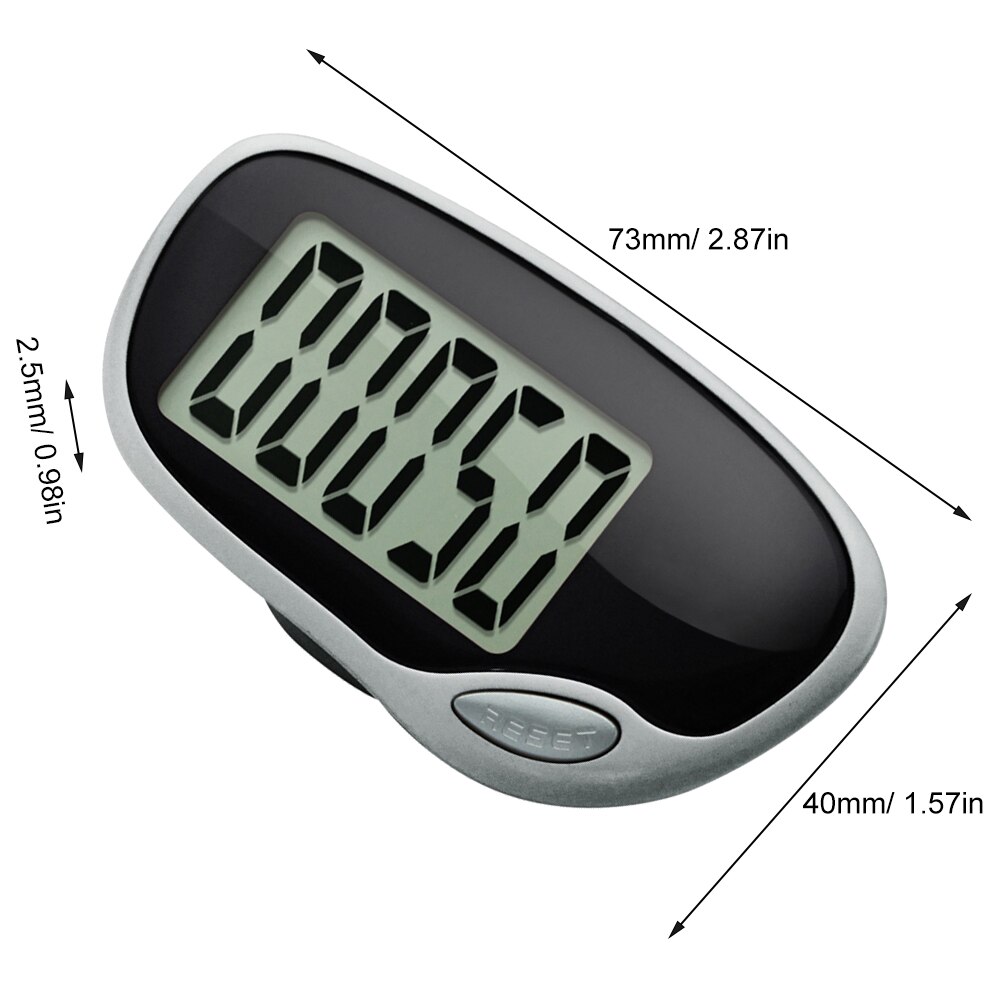 Walking Step Counter 3D Digital Accurate Step Counter with LCD Display Clip for Men Women Kids