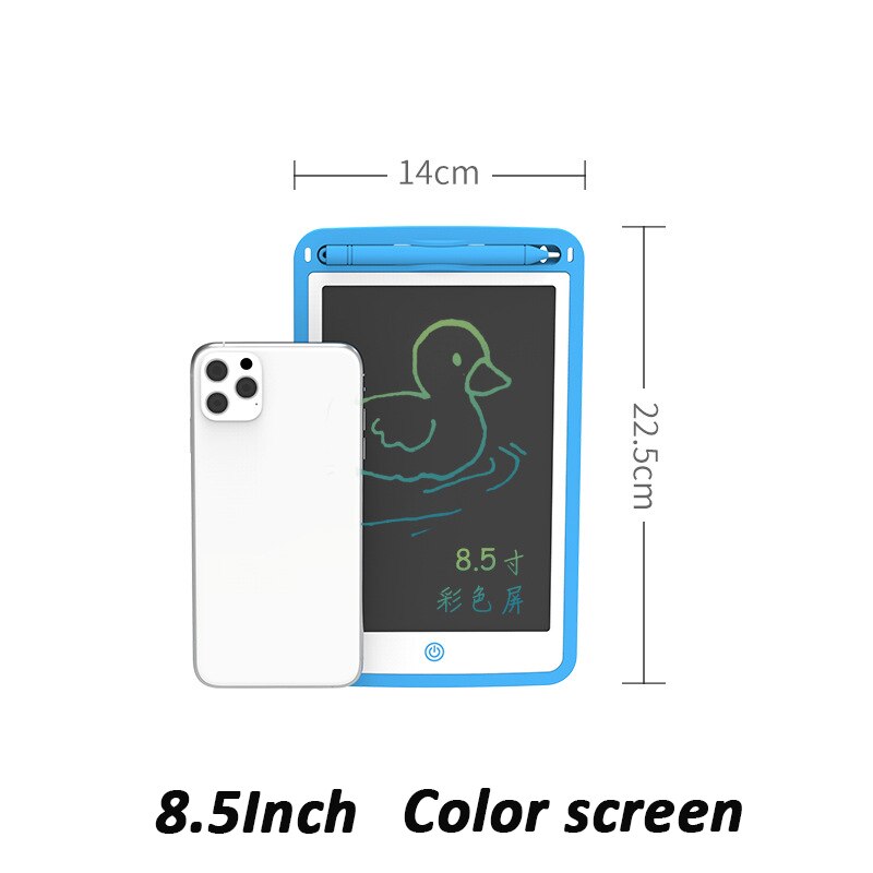 12/10/8.5/6.5 inch LCD Drawing Board Baby Drawing Writing Tablets Kids Early Educational Scratch Painting Toys For Children: 8.5Inch blue color