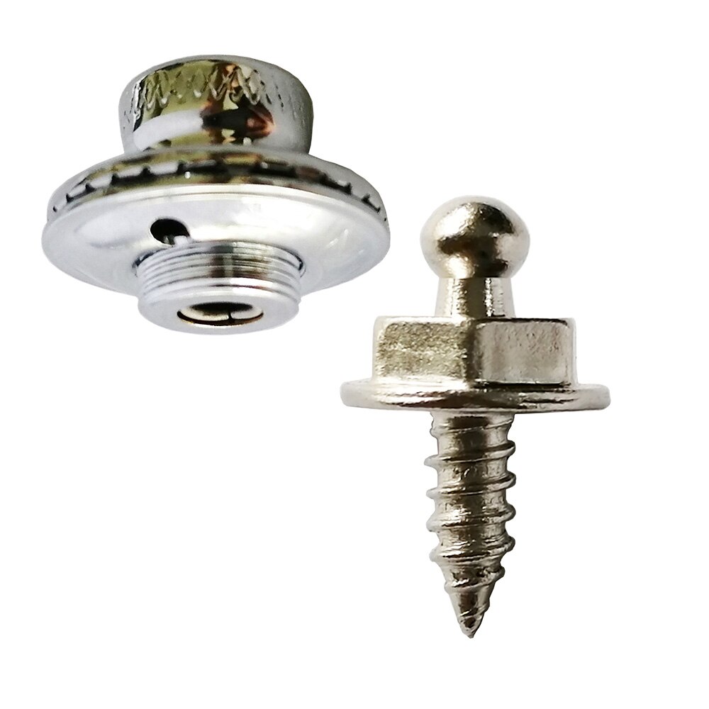 2 Sets Guitar Strap Lock Round Head Pins Screw For All Acoustic Electric Bass Guitar Strap Easy Fix/Remove Screw Accessories