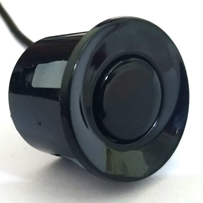 Auto Parktronic LED parking sensor with 4 sensors for parking reversing two language voice switchable detection system: black