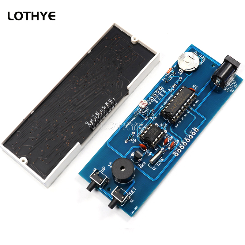 Digitale Röhre DIY Uhr Bausatz Temperatur Mehrfarbige LED Woche Anzeige Mit Klar fallen Abdeckung DIY Elektronische Bausatz Lözehn Montage