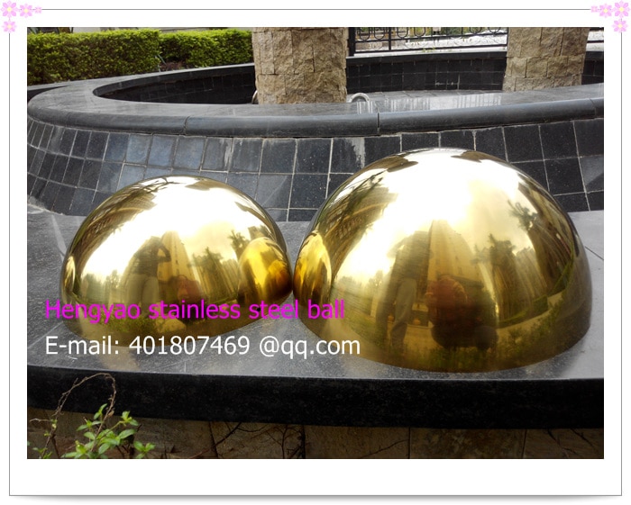 38mm diameter, 201 roestvrij staal goud halfrond, holle halfrond, metope versiering, plating titanium