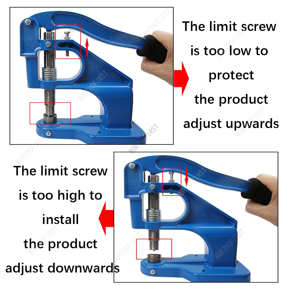 Hand Punch Press Machine Metal Mold For Snap Buttons Double Cap Rivets Eyelet Grommet Tools Dies Leathercraft Sewing Accessorie