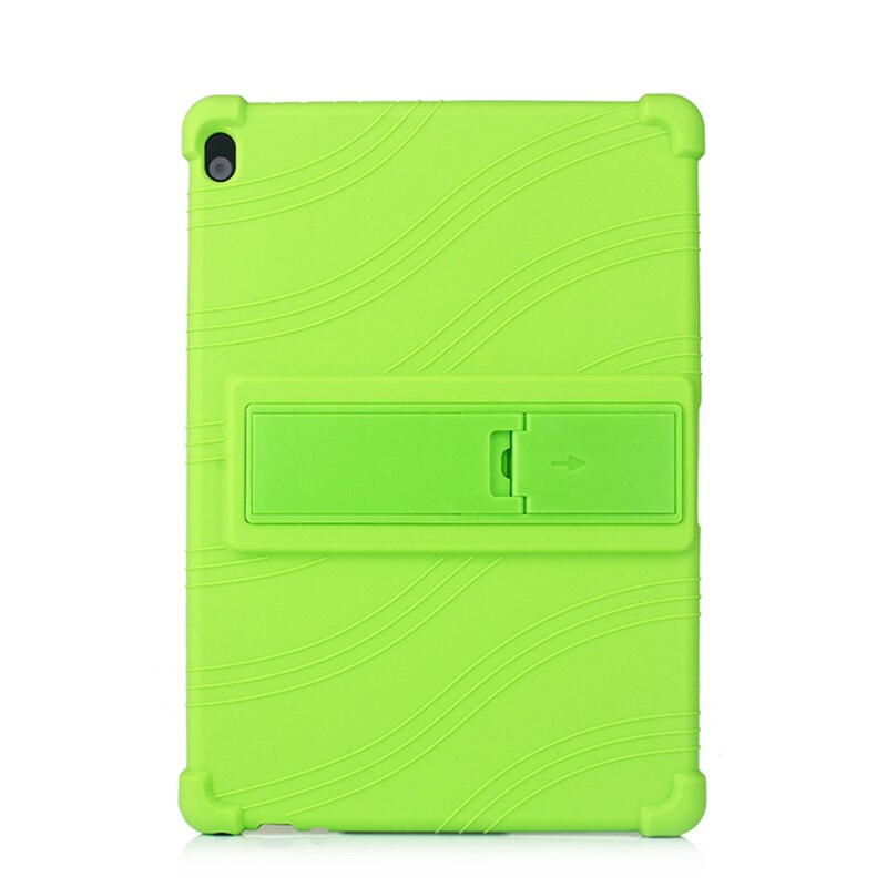 Voor Lenovo Tab M10 TB-X605F X505F Tab P10 TB-X705F TB-X705L 10.1 Inch Tablet Beschermhoes Soft Silicon Case + Film + Pen: green