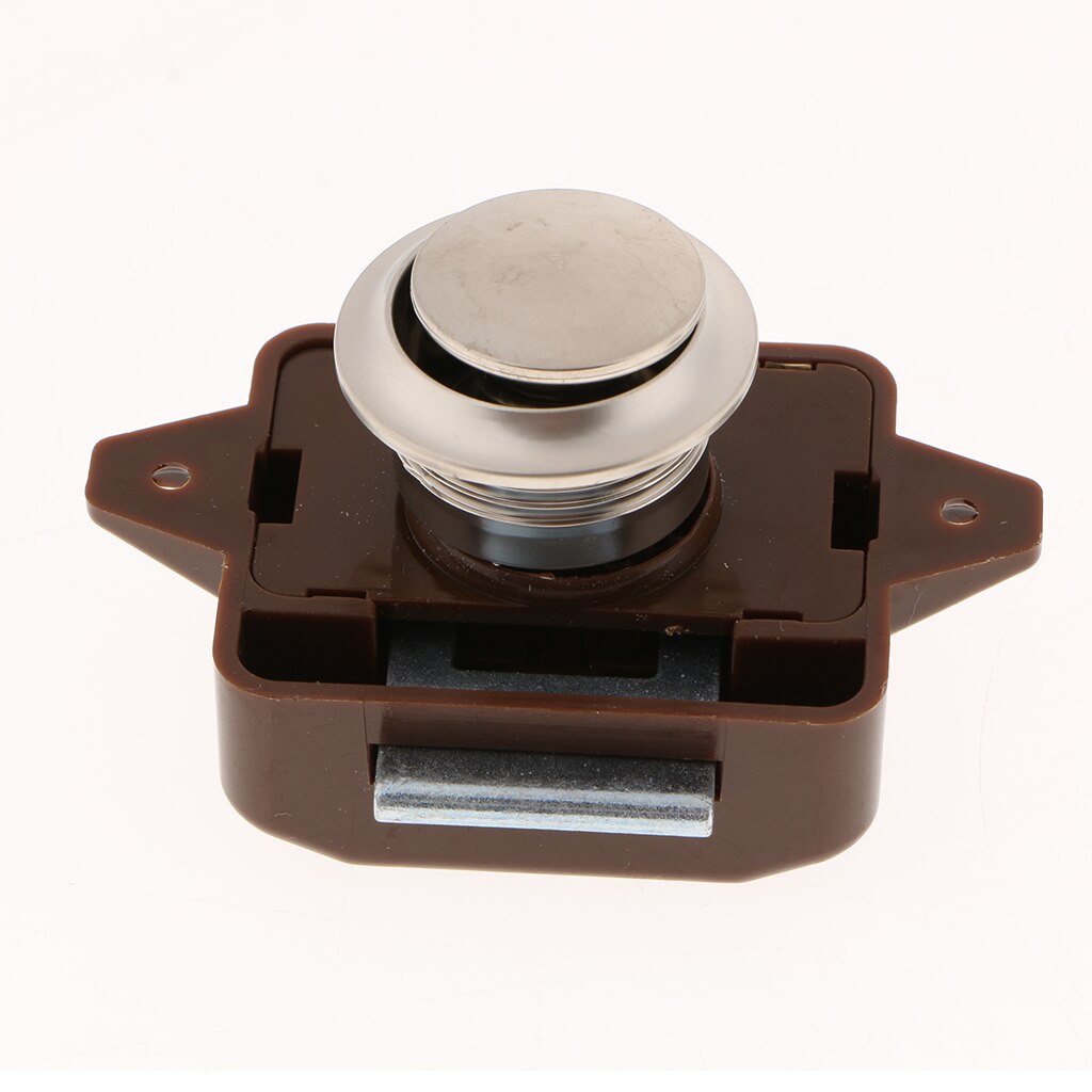 Set Push Button Latch Knob Housing Lock Cupboard Door Drawer Lock Tool TP005-BN