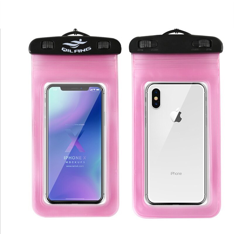 Handy Wasserdichte Tasche Abdeckung Touchscreen HD Unterwasser Kamera Universal 6 Zoll Universal Tauchen Set: Rosa Farbe