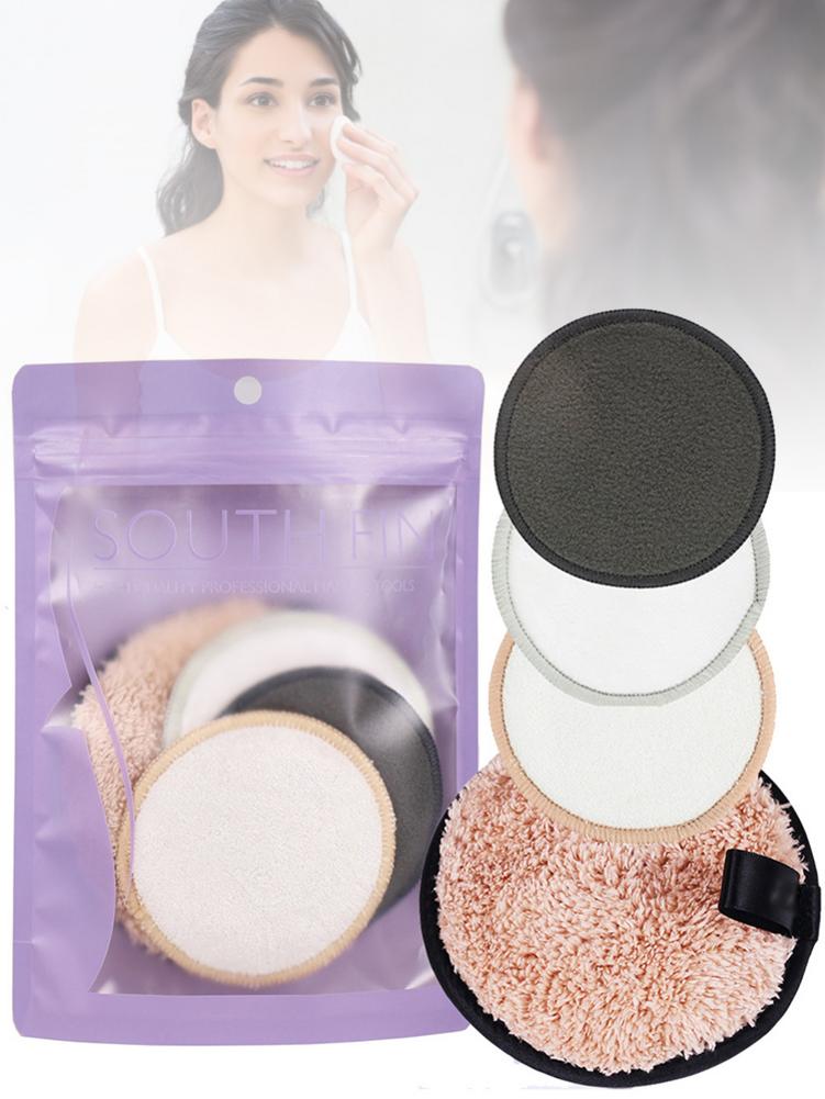 1/4 stk/sett gjenbrukbare sminkefjerner sminkefjerner vaskbare kosmetiske sminkepads for alle hudtyper sminkefjerner 40p